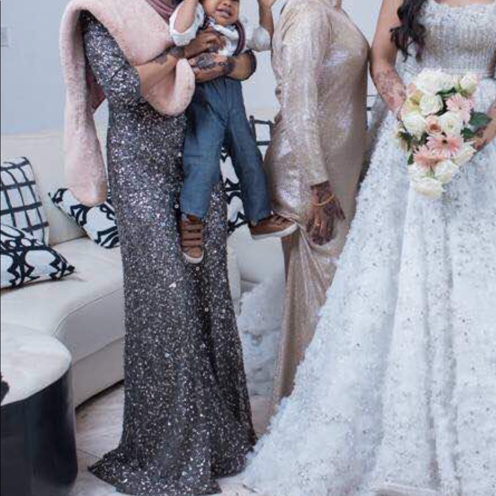 Adrianna Papell sequin gown